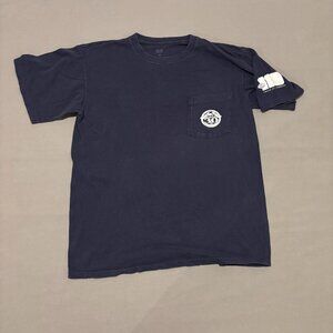 Harley Davidson T Shirt Medium Navy Blue Skull Pocket Y2K Biker Owners Group